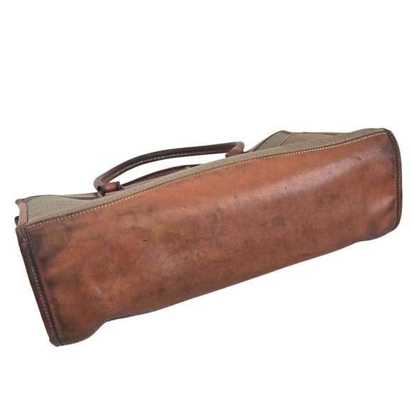 AS IS/FAIR/PROJECT BAG Vintage Dooney & Bourke All Weather Leather Satchel Brown - Picture 7 of 16